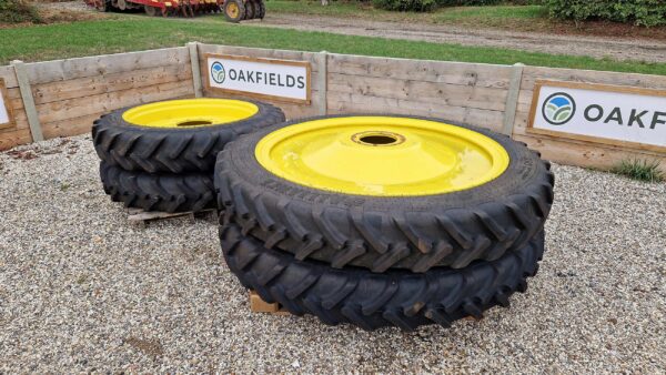 Set of 270/95R54 & 270/95R38 Alliance rowcrops, to suit JD