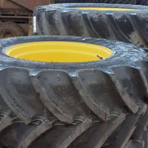 Mitas 650/65R38 and 540/65R28 wheelset on John Deere fixed rims