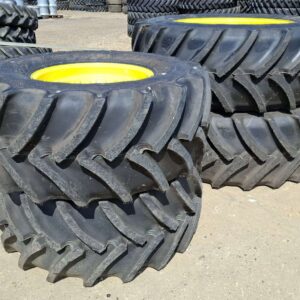 Used Mitas 600/65R38 and 540/65R24 wheelset on rims to suit John Deere