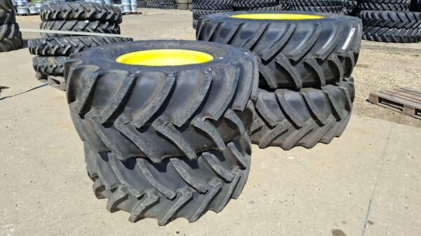Used Mitas 600/65R38 and 540/65R24 wheelset on rims to suit John Deere