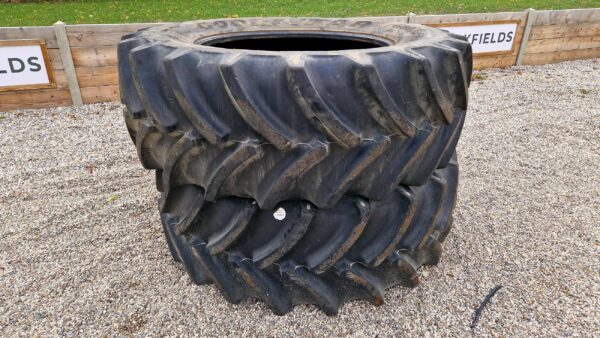 Pair of used 600/65R38 Goodyear tyres